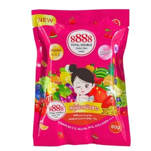 صابون دوبل گلوتاتیون رنگ صورتی کلاژن صابون سفید کننده نتایج رو در 7 روز ببینید